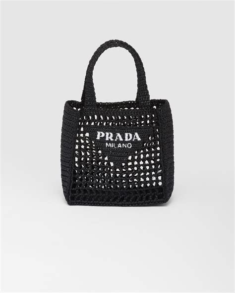 small prada raffia tote|Prada small raffia tote bag.